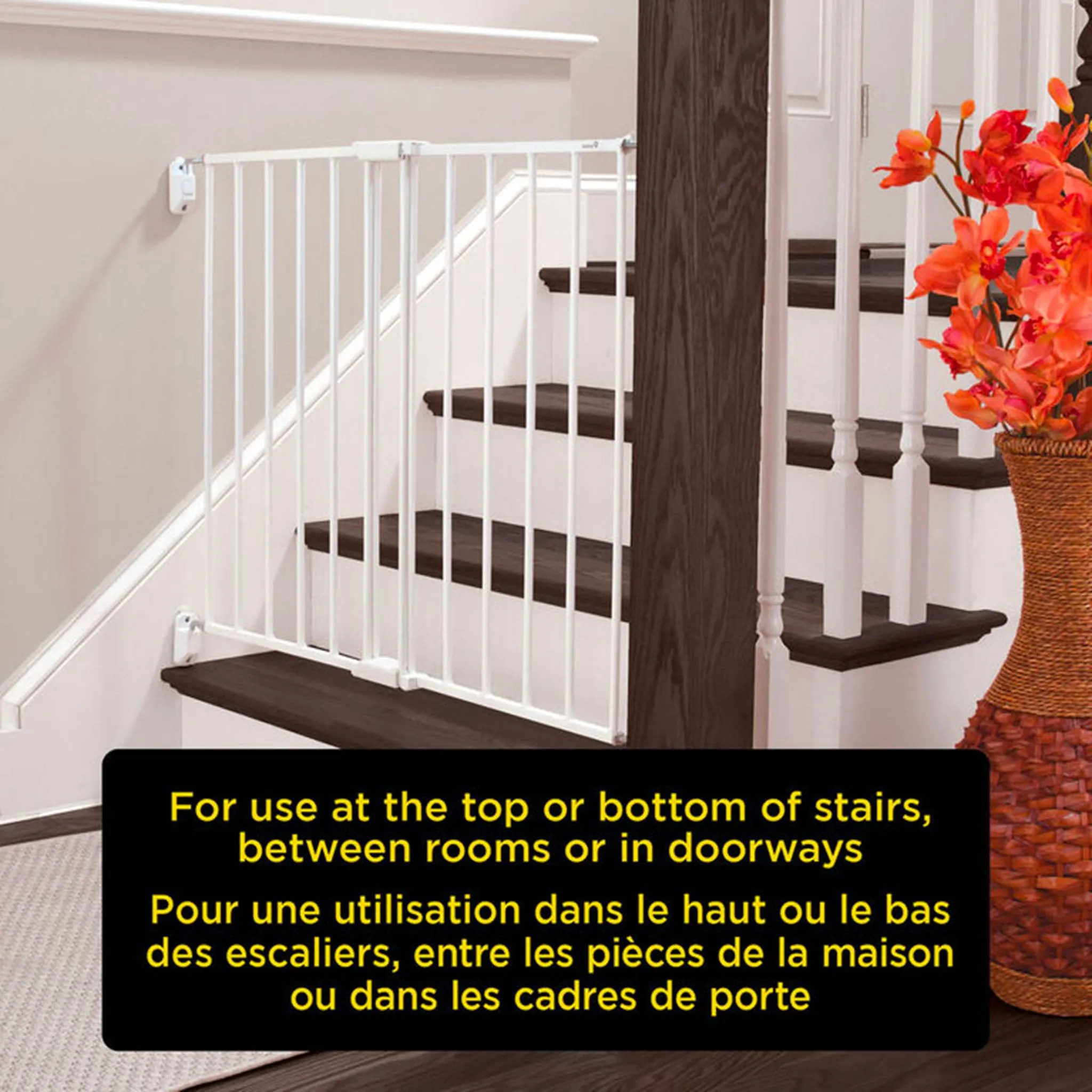 Safety 1st Barrière en Métal pour Haut d'Escalier - Blanc