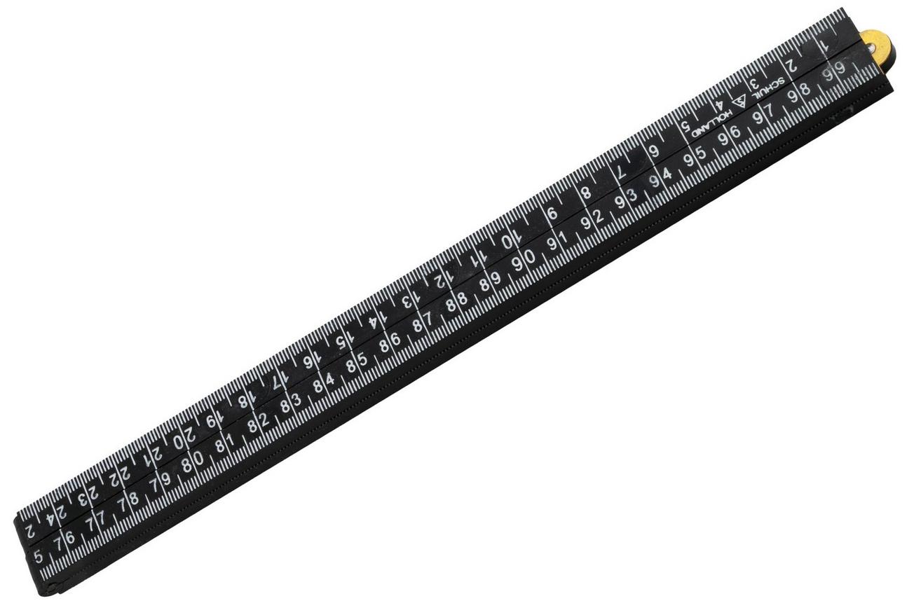 Schuil 8625, kunststof duimstok zwart, 1 m