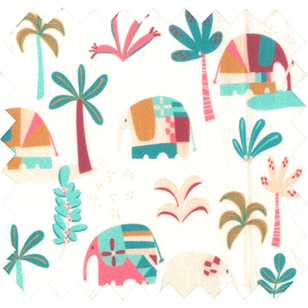Coupon Tissu 1 M Carnaval D'eléphants