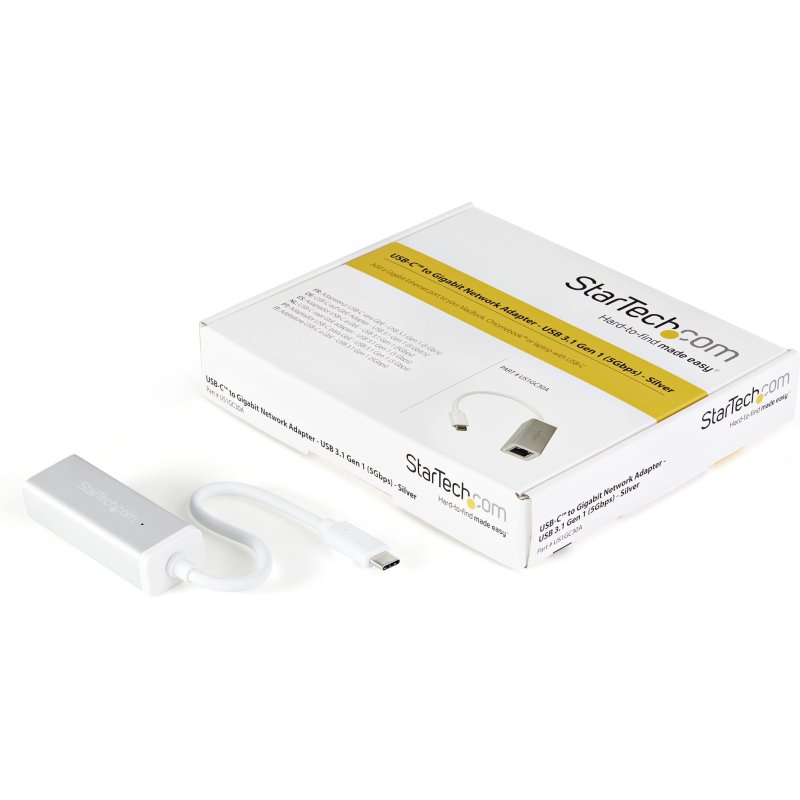 StarTech.com Adaptateur réseau USB-C vers RJ45 Gigabit Ethernet - M/F - Argent