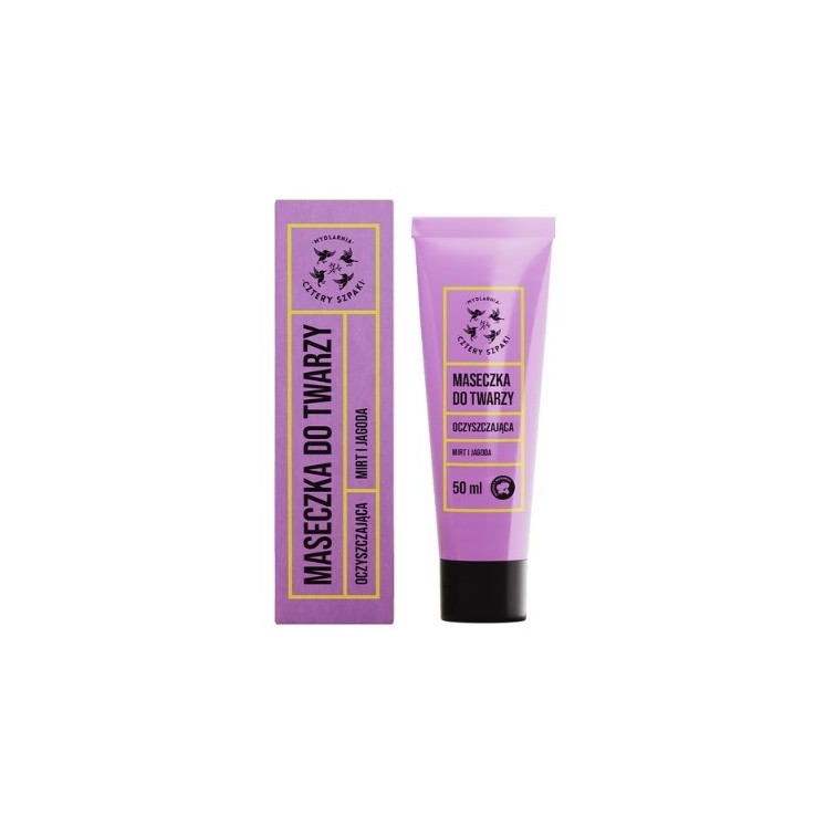 Mydlarnia Cztery Szpaki reinigende Gesichtsmaske Myrte und Blaubeere 50 ml
