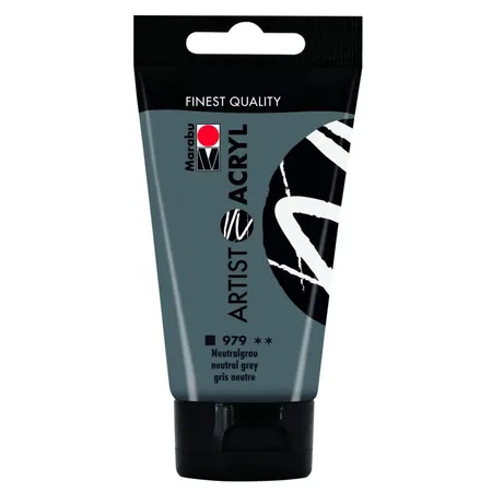Marabu Artist Acryl, Neutralgrau 979, 75 ml