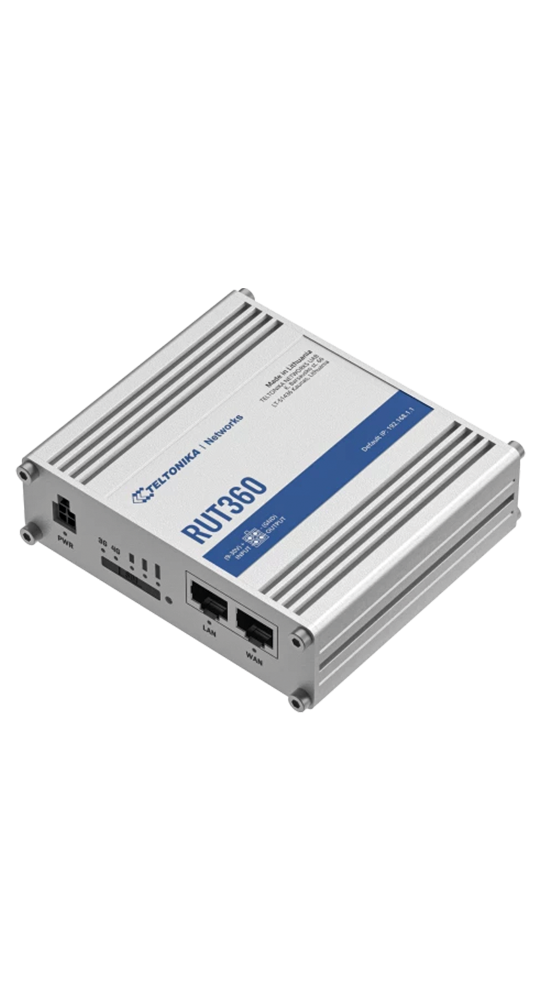 Teltonika DSL/WLAN Module RUT360 LTE CAT6 Industrieller Mobilfunk-Router Silber