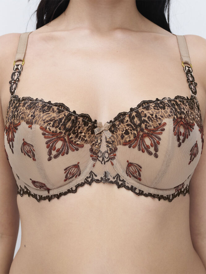 Chantelle Champs Elysées Half-Cup Balcony Bra Brun