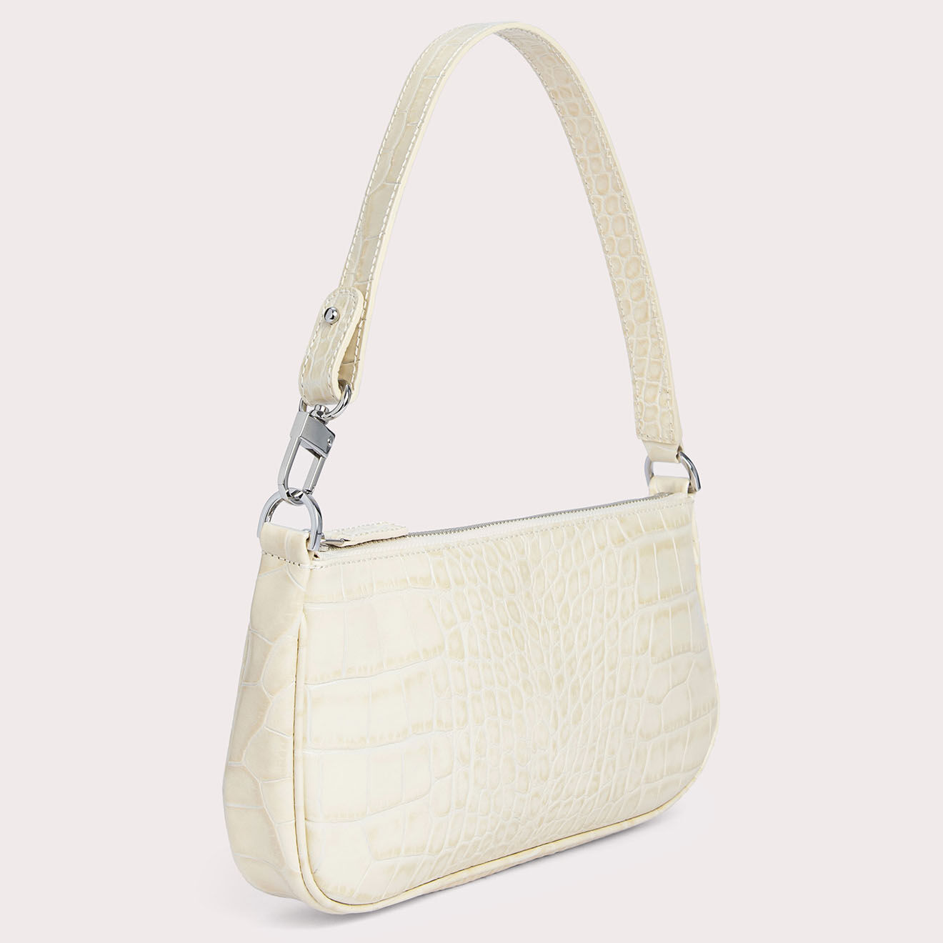 By Far Sac à main en Cuir Rachel crème -  13.5x27x4 cm