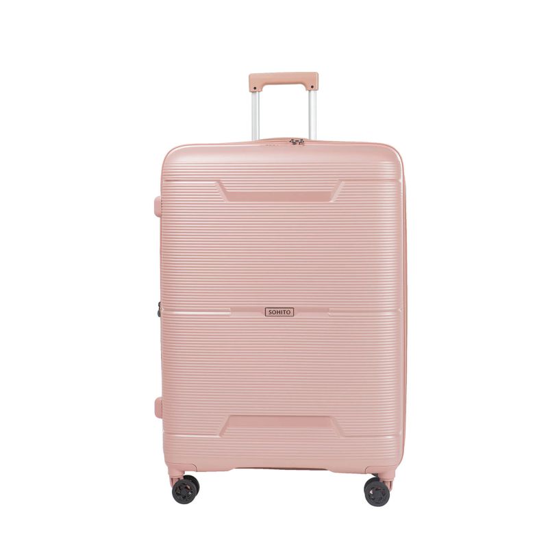Lot de 3 valises extensibles Haree 55, 67 et 76.5 cm Pearly pink