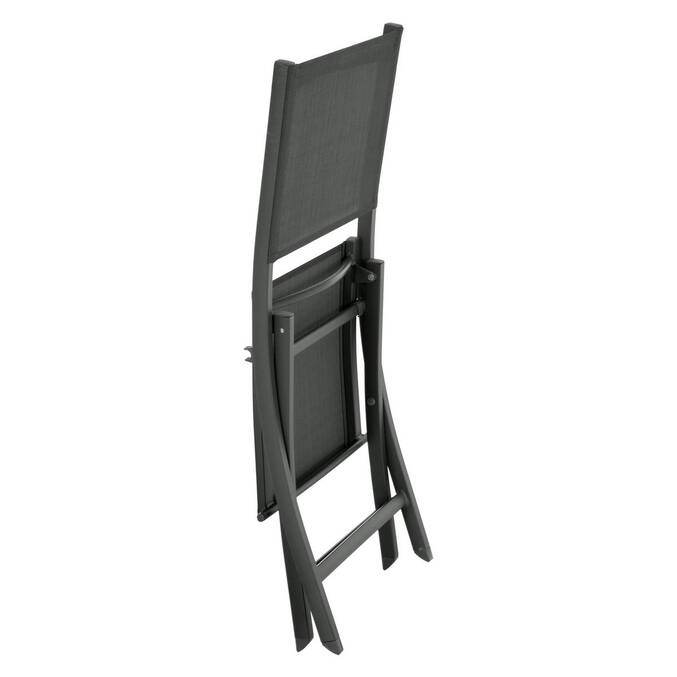 Lot de 4 chaises de jardin pliantes ESSENTIA Anthracite & Graphite