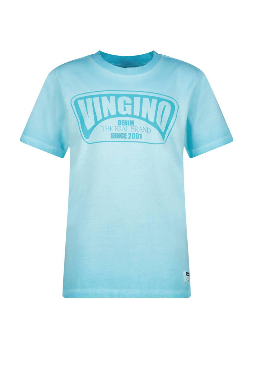 Vingino T-shirt Hapo met logo aquablauw