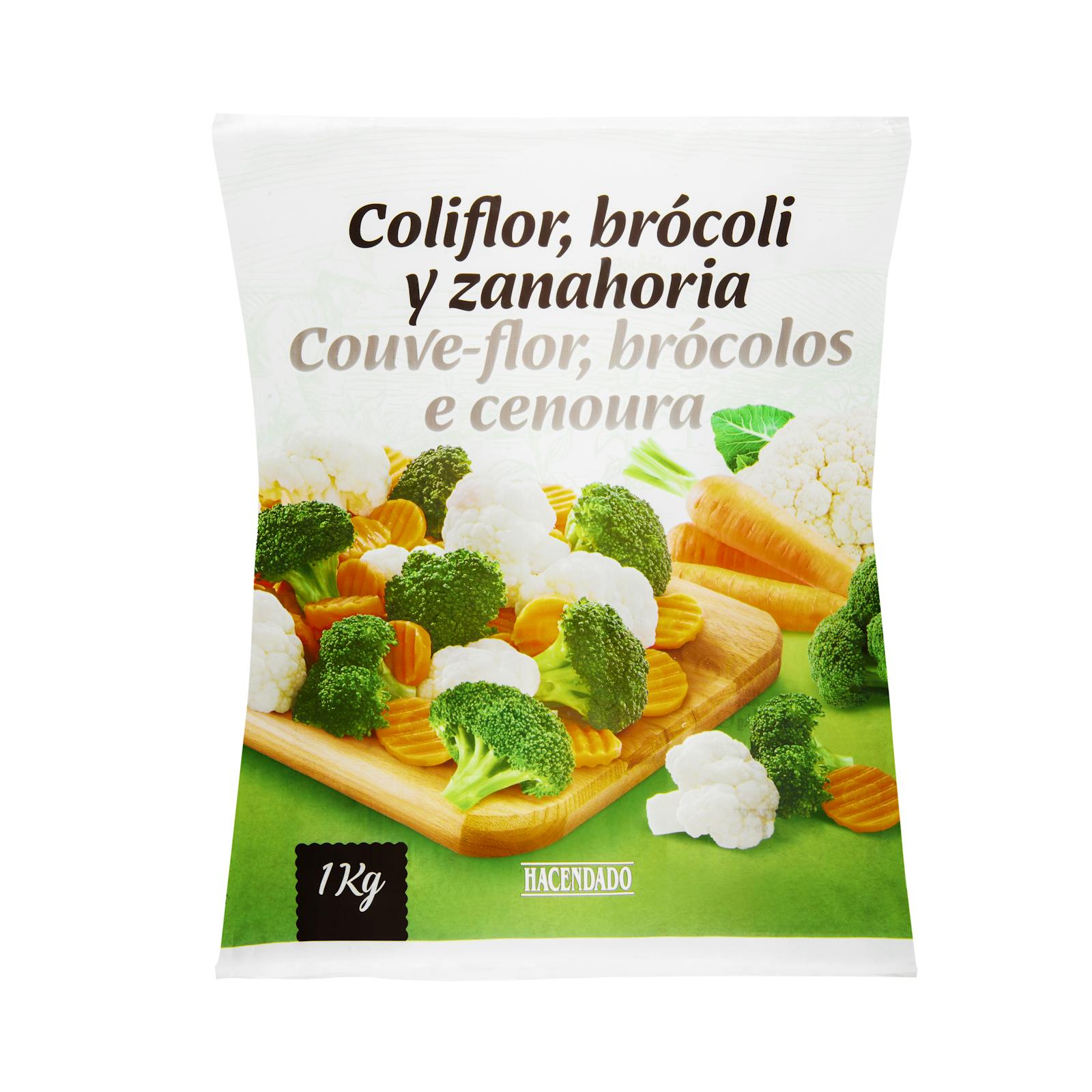 Chou-fleur, brocoli et carotte surgelée Hacendado
