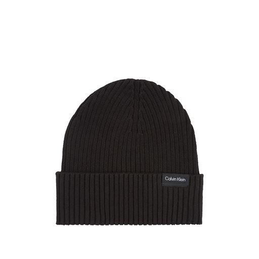 Calvin Klein Classic Rib Beanie, Sort, One size