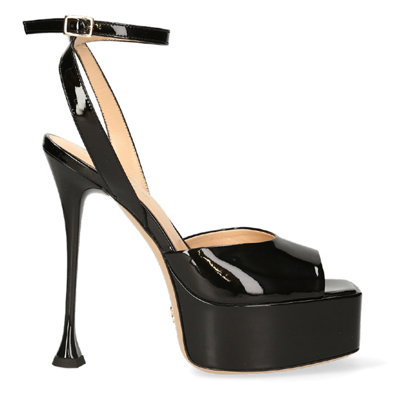 Vittoria Renzi Sandales en Cuir noires - Talon 10 cm