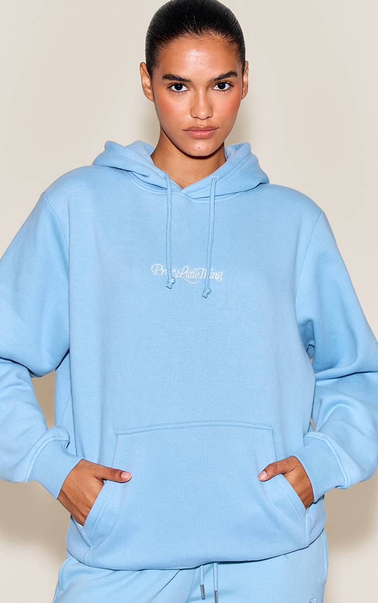 Bleu Layette Sweat À Casynthétiqueche Oversize Brodé Crème Beurre