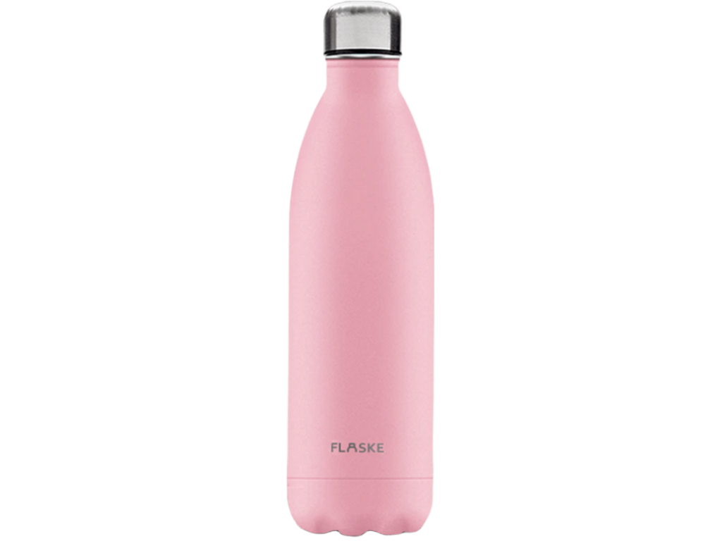 Flaske 1 liter  rvs drinkfles - flower