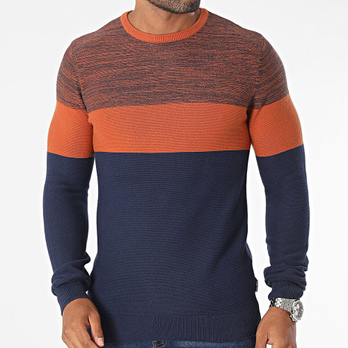 Pull 20715858 Bleu Marine Orange
