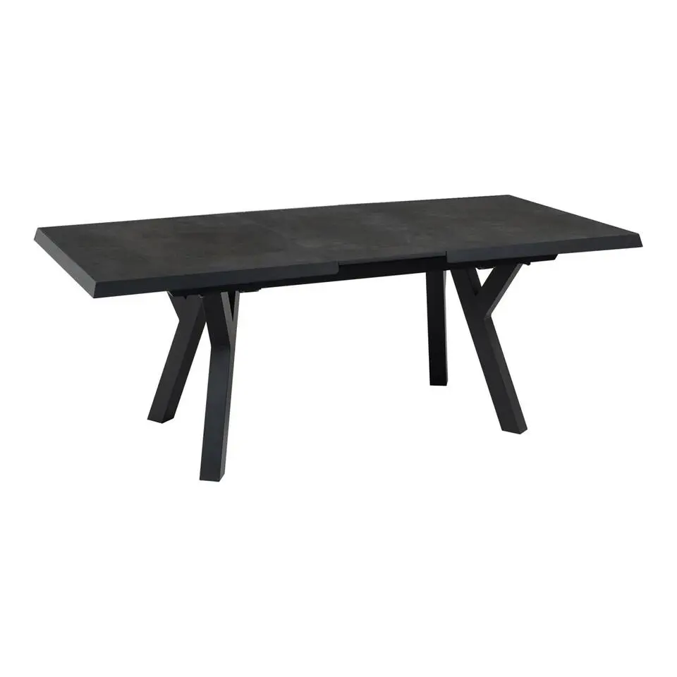 Les - Murcia negro uitrektafel exclusive 163/203x93cm - matt antraciet