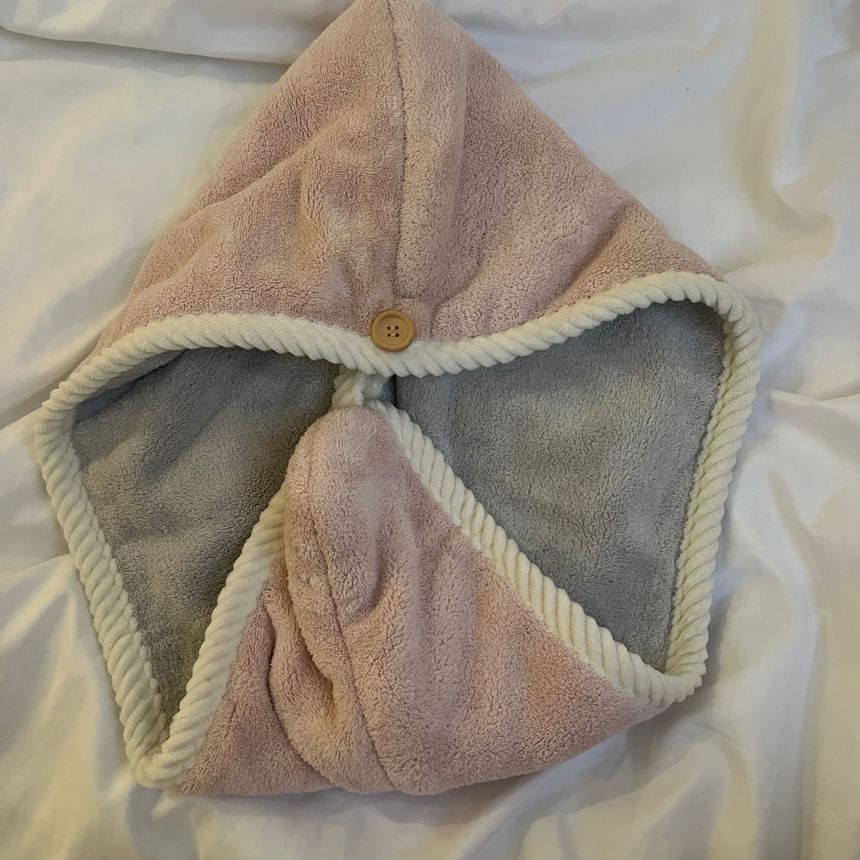 Minbrogy - Effen Coral Fleece Snel Droog Haarhanddoek