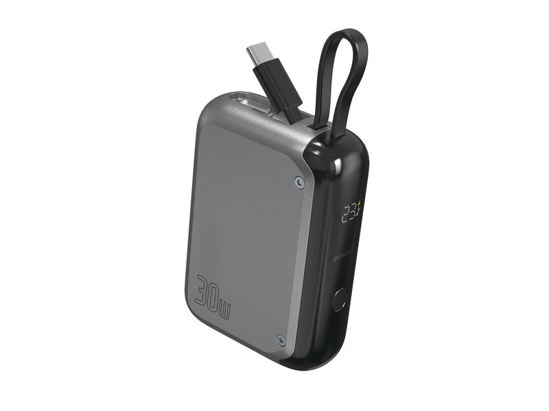 4smarts Powerbank Pocket 10000 mAh, Spacegrau Powerbank mit Lithium-Ion (Li-Ion) Akku