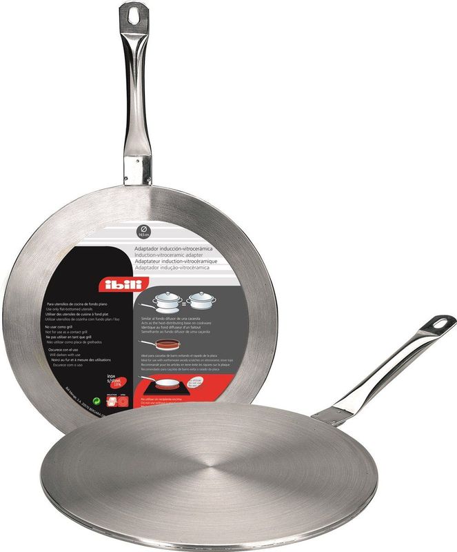 Ibili - Inductie Adapter - Keramisch Glas 24 cm - Roestvrij Staal 18%