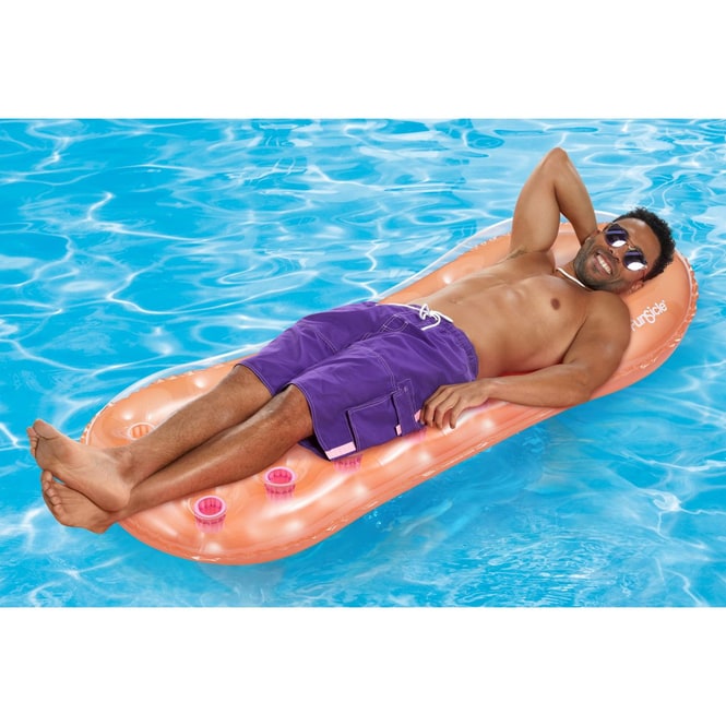 Luftmatratze curved - orange - ca. 170 x 71 x 25 cm