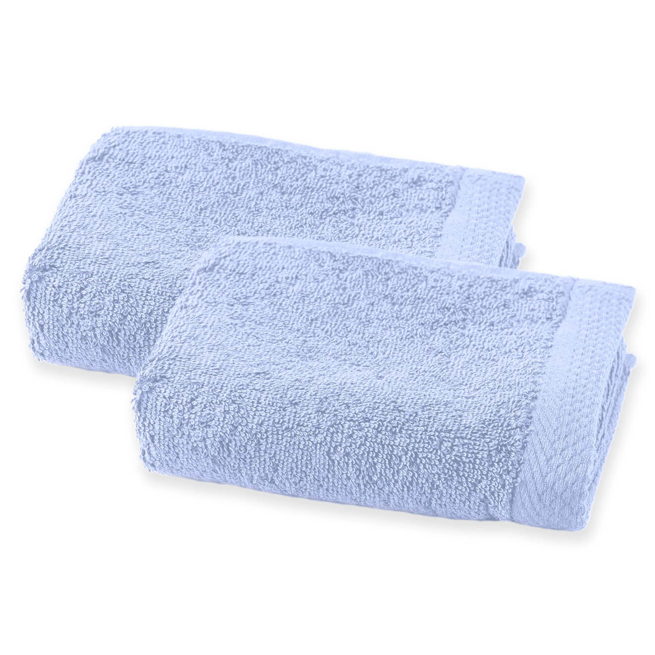 Soft by Perle de Coton 2 Serviettes Invité bleu ciel - 50x30 cm