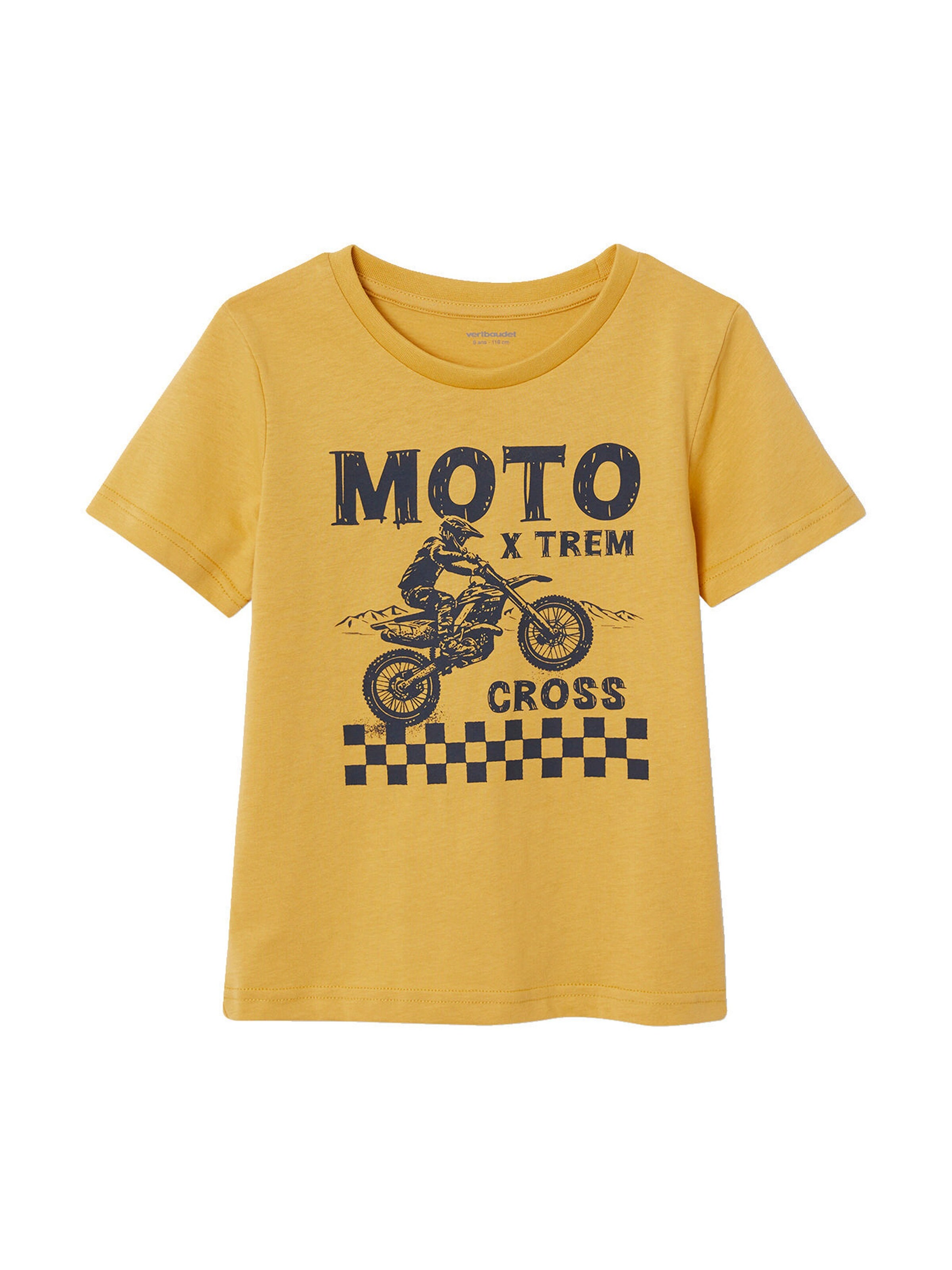 Vertbaudet Jungen T-Shirt BASIC mit Print vorn ocker