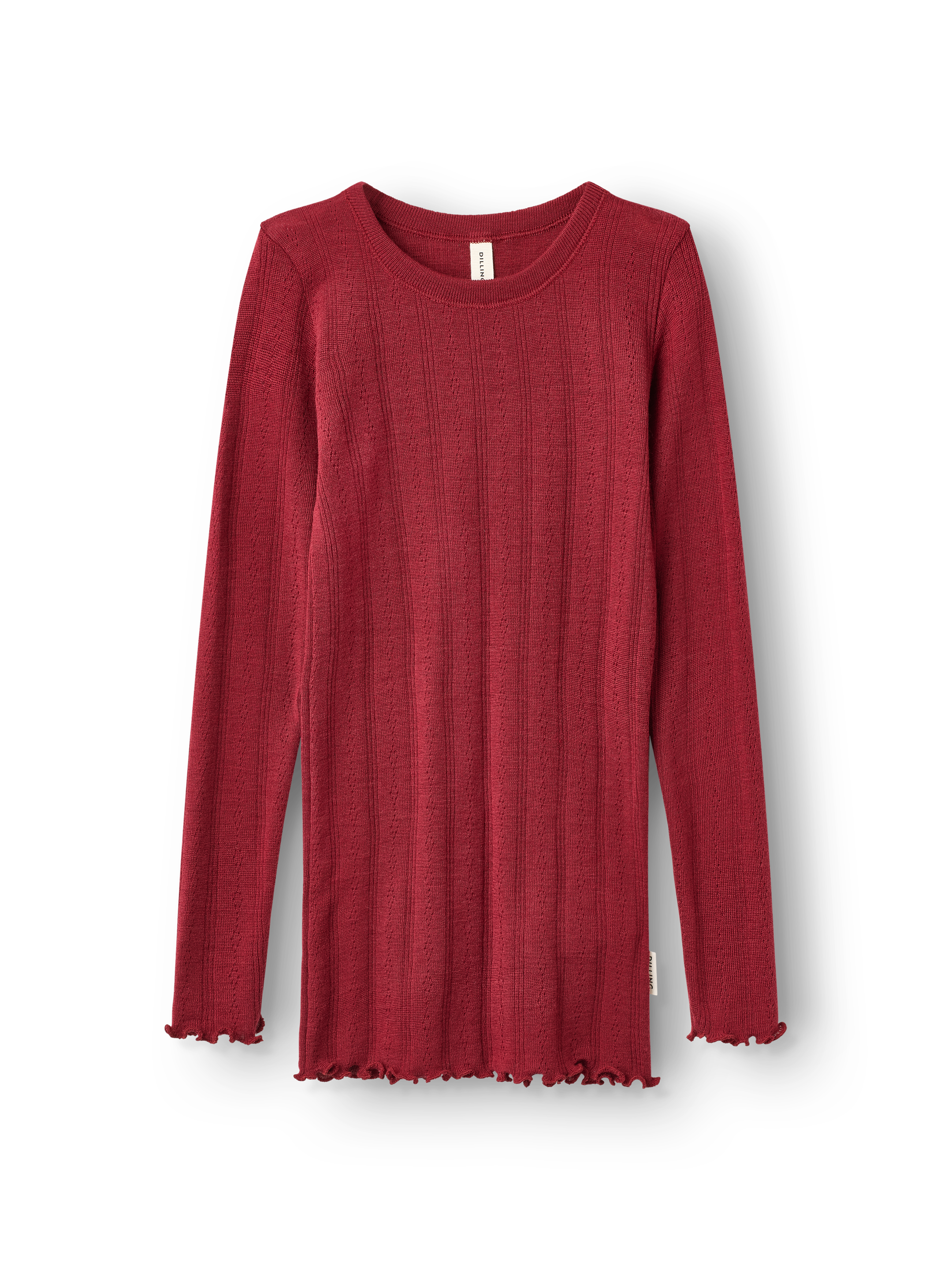 Pointelle shirt van merinowol voor kinderen