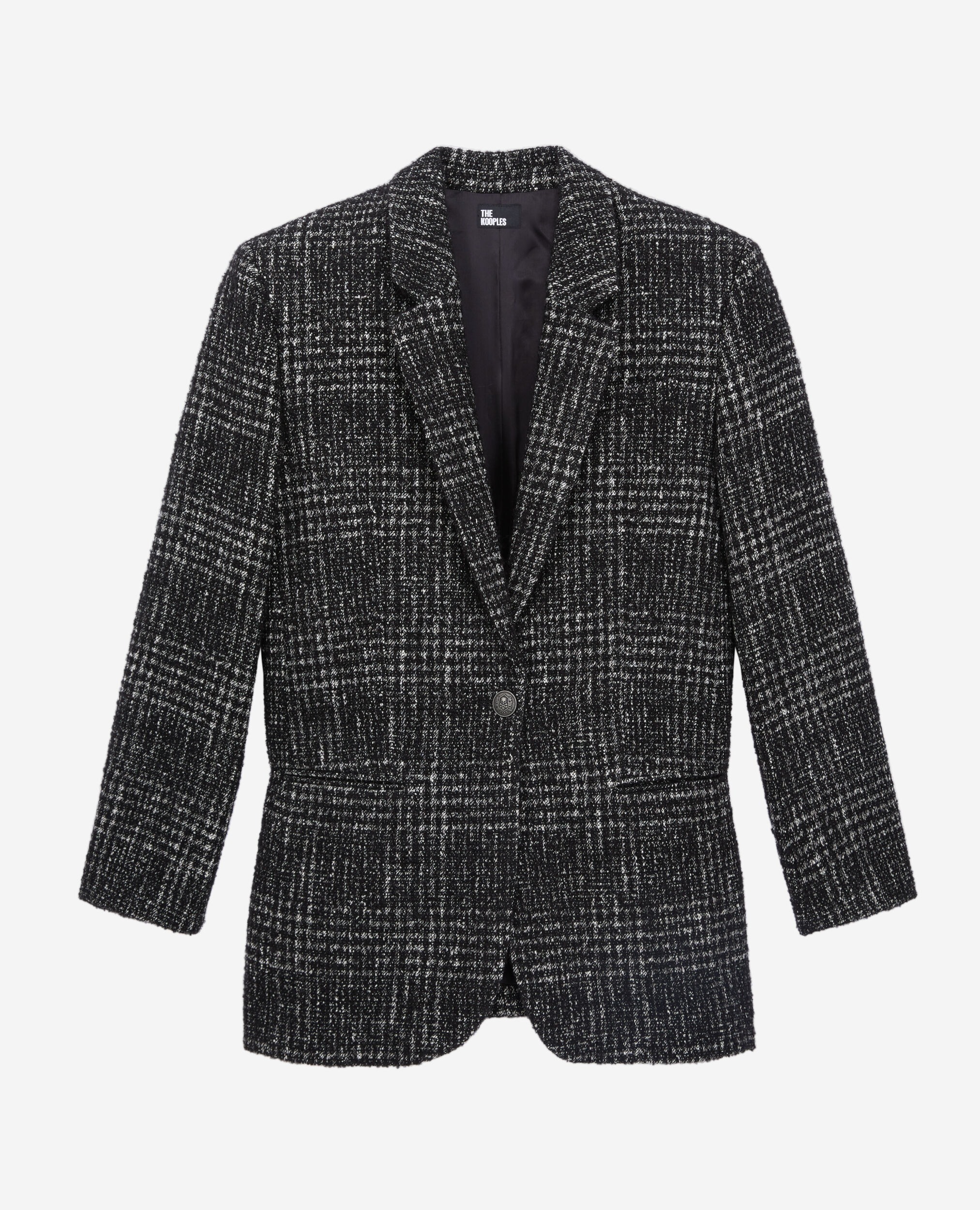 Blazer noir et blanc en tweed