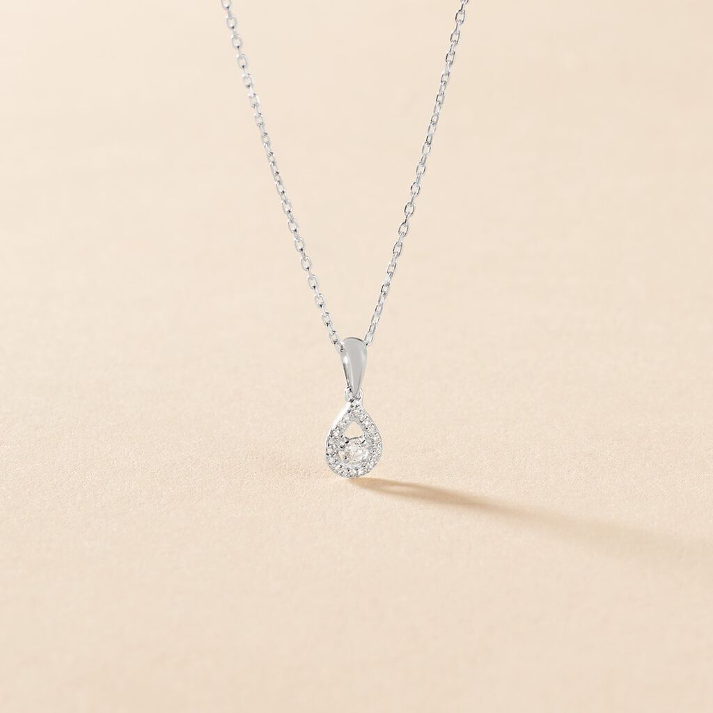 Collier Domitia Or Blanc Diamant