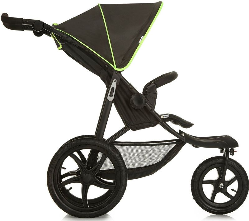 Hauck Runner Buggy - Grote luchtbanden - Compact opvouwbaar - Black/Neon Yellow