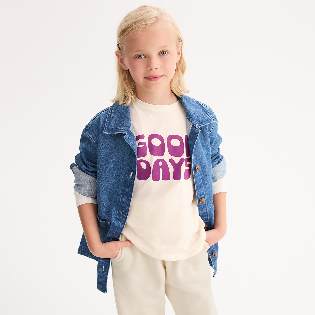 COLEÇÕES LA REDOUTE<br>Camiseta de manga comprida com texto