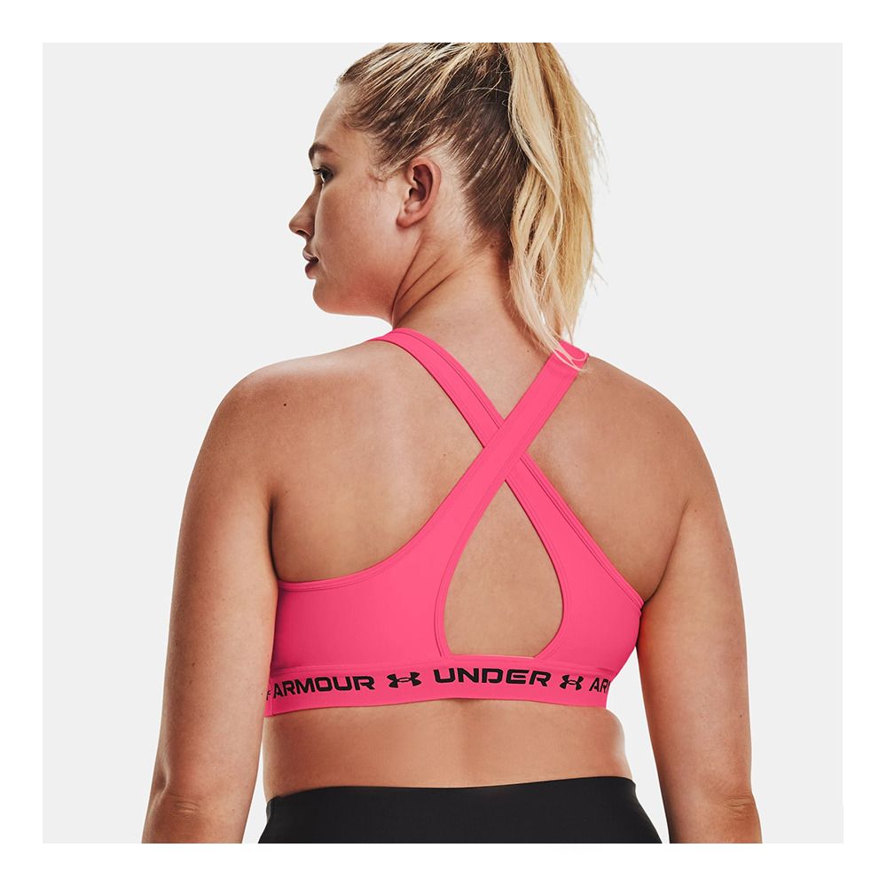 Under Armour CROSSBACK MID - Brassière Femme pink