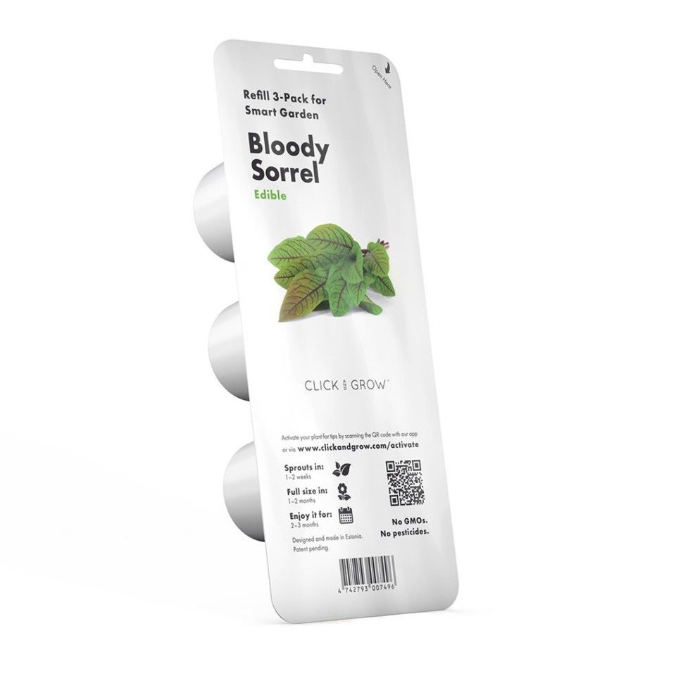 Click and Grow -Smart Garden Refill 3-pak - Blodig sorrel