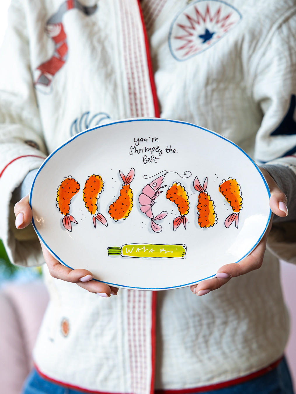 Ovale Bord 27cm Blond Sushi You're shrimply the best
