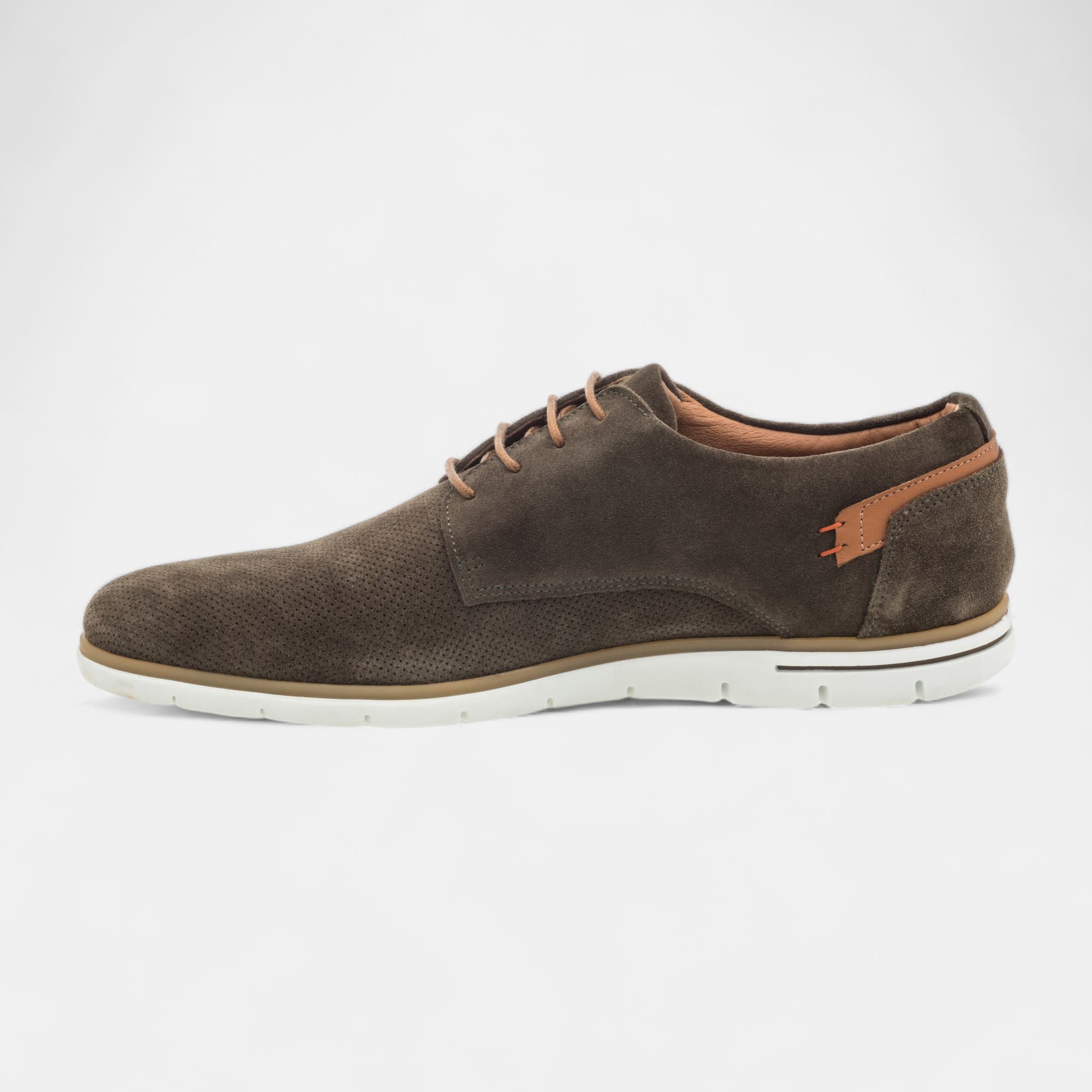 Derbies Homme en cuir kaki