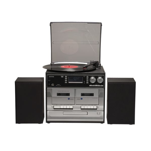 Gira-Discos Denver Rádio Dab /fm/Cd Bluetooth MRD-166 Black