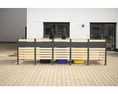 WESTMANN Planum opbergkast met 5 bakken, 410 x 90 x 120 cm, hout-antraciet