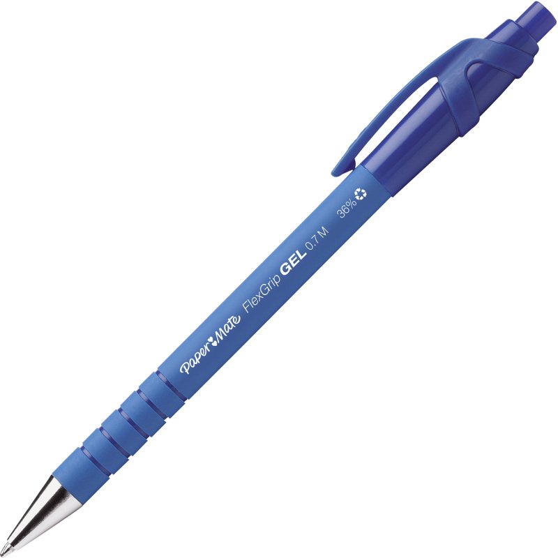 Stylo roller Paper Mate Flexgrip Gel rétractable pointe 0,7 mm - écriture moyenne