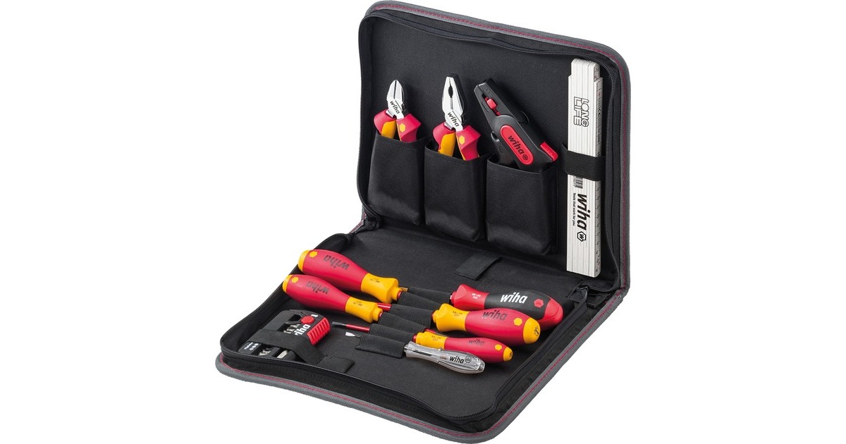 WihaGereedschapset elektricien gereedschapsset  (Rood/geel)