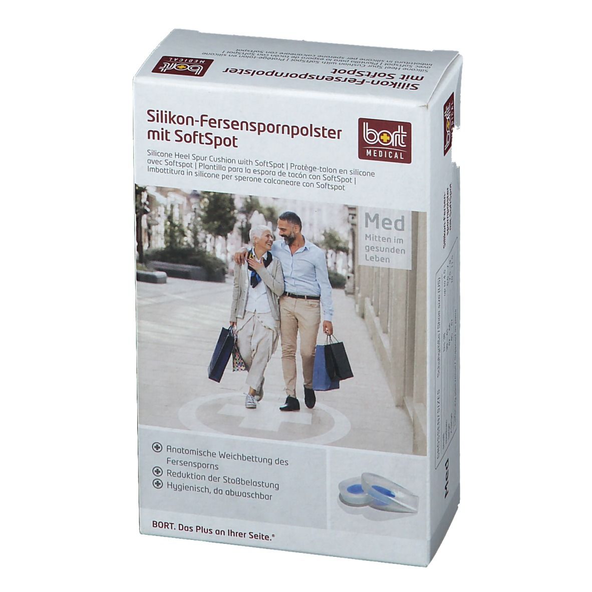 BORT Silikon-Fersenspornpolster mit SoftSpot Gr. L