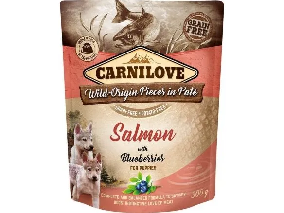 Carnilove Brit Carnilove Laks Blåbær Kornfri til hvalpe 300 g
