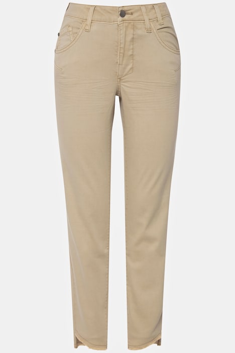 Color Jeans Julia, schmale Passform, 5-Pocket, Fransensaum