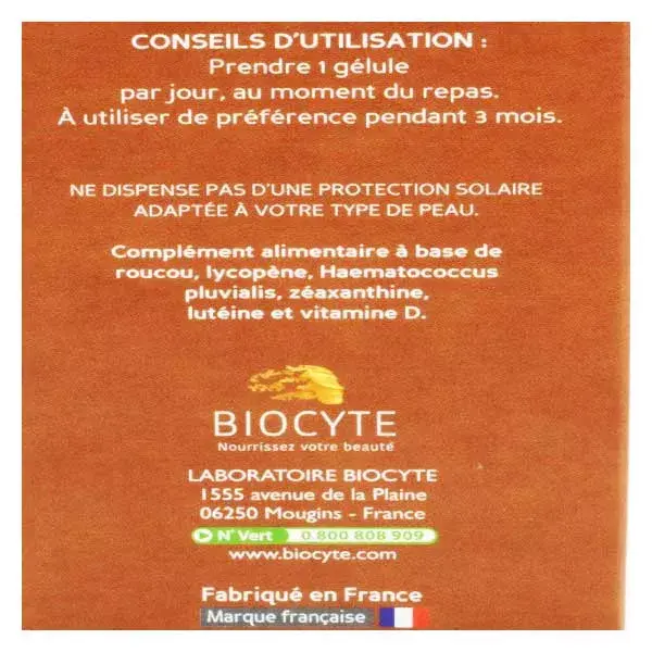 Biocyte Terracotta Solaire Autobronzeador Bronzeado Intensificado Sem Sol 90 cápsulas