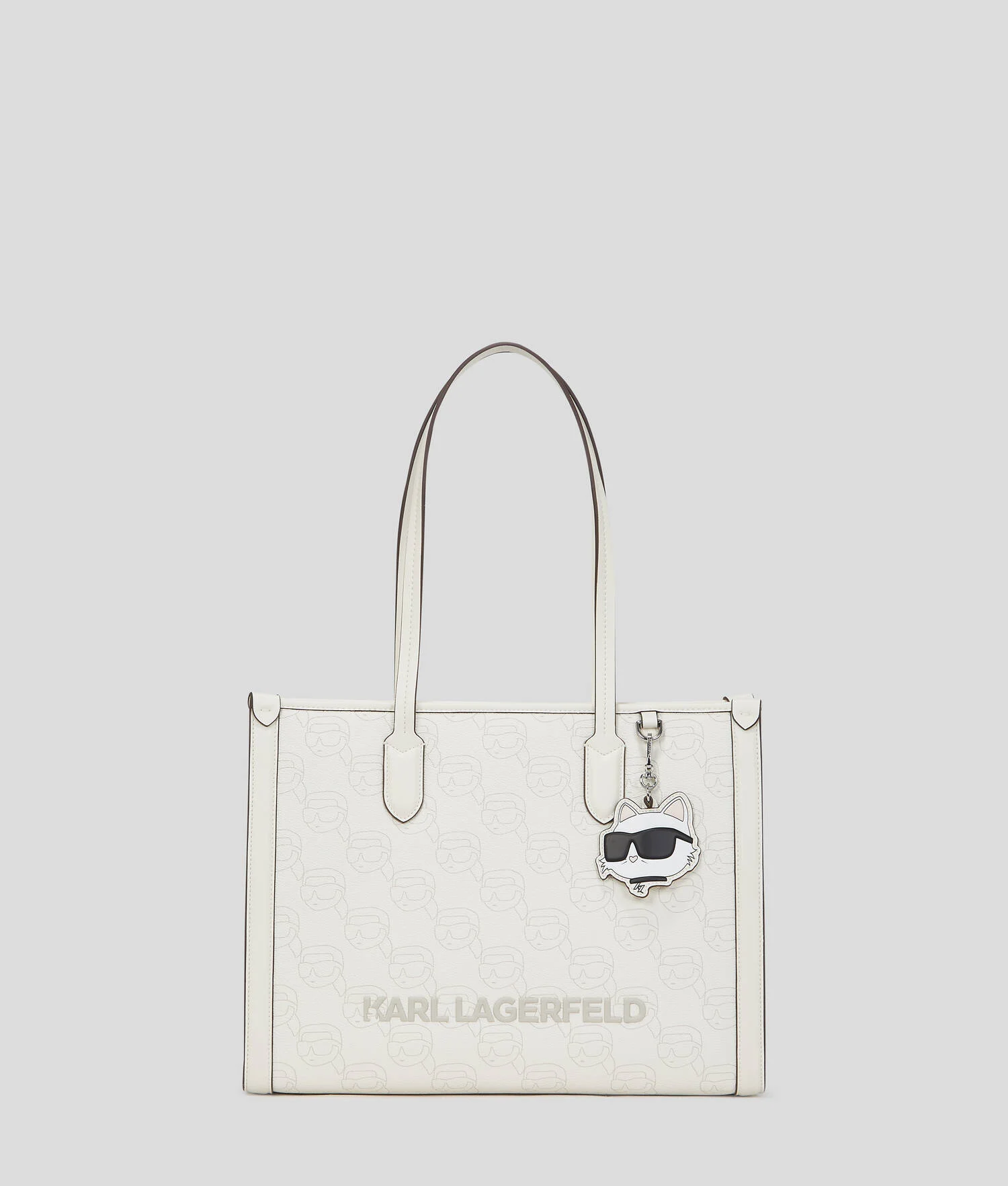 SAC CABAS IKON TAILLE MOYENNE - Blanc cassé NFT imprimé sur toute la surface