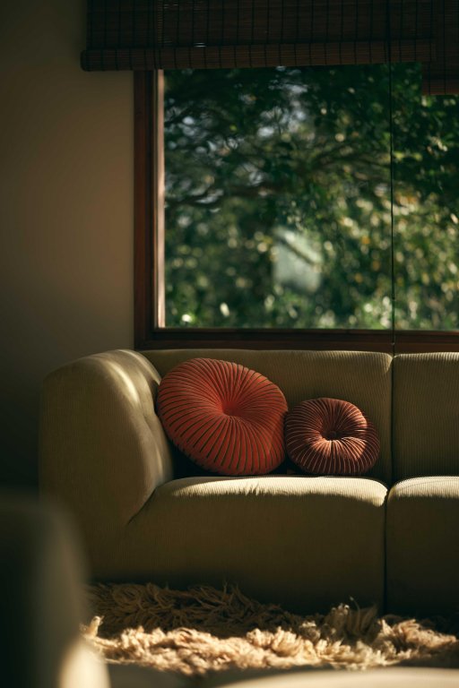 HKliving Round Ripple kussen Ø50 Sienna