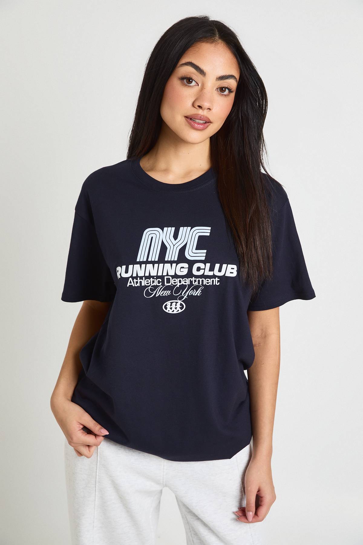 boohoo T-shirt Oversize À Motif Graphique Nyc Running Club