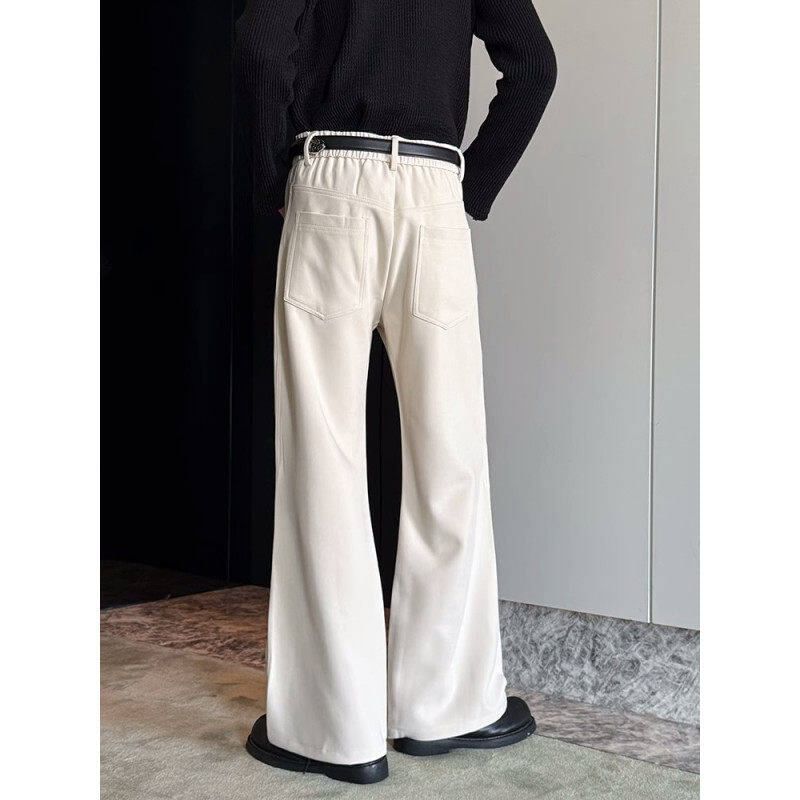 Freehop - Hoge taille effen uitlopende broek