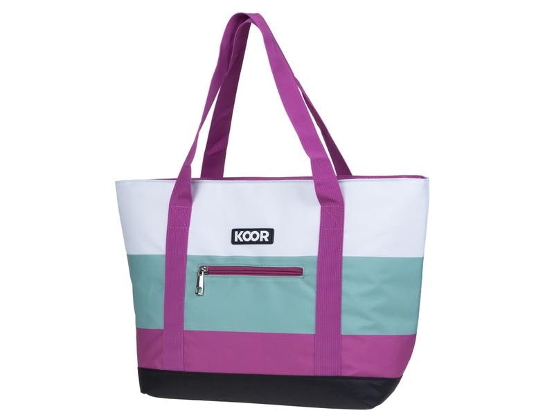 KOOR Kühltasche Shopper Lido Kühltasche mit Kühlelement in trendigen Farben