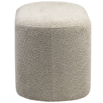 KARWEI poef Eveline beige stof