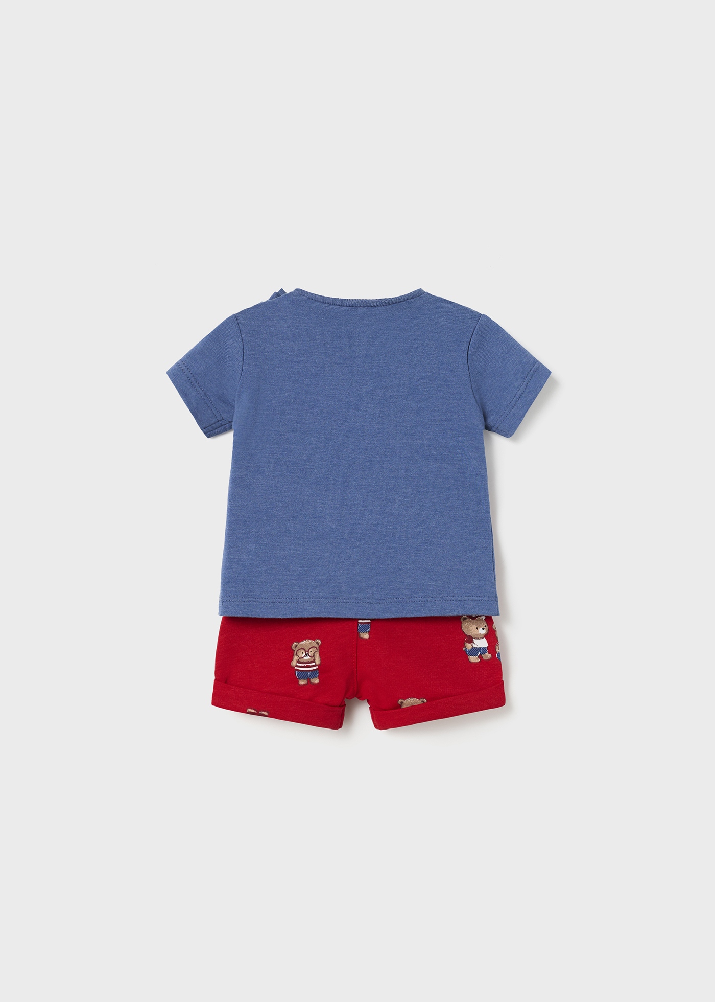 Conjunto de duas peças em algodão estampado para recém-nascido