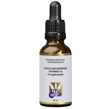 Vital Cell Life Vitamine D3 15mcg druppels (30 ml)
